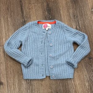 Mini Boden Blue Ribbed Cardigan 2-3 years